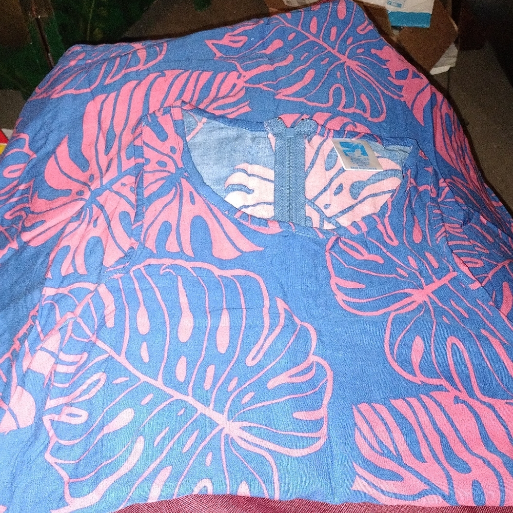 Vibrant Blue and Pink Kids Casual Dress